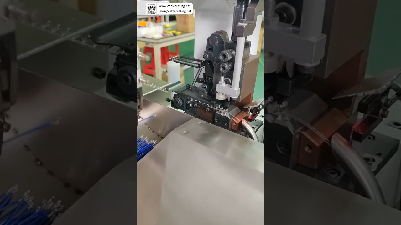 Fully Auto Double Head Terminal Crimping Machine  High Precision Wire Harness Processing