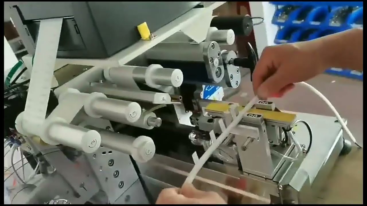Desktop Wire Flag Labeling Machine Wire Harness Label Folding Labeling Machine