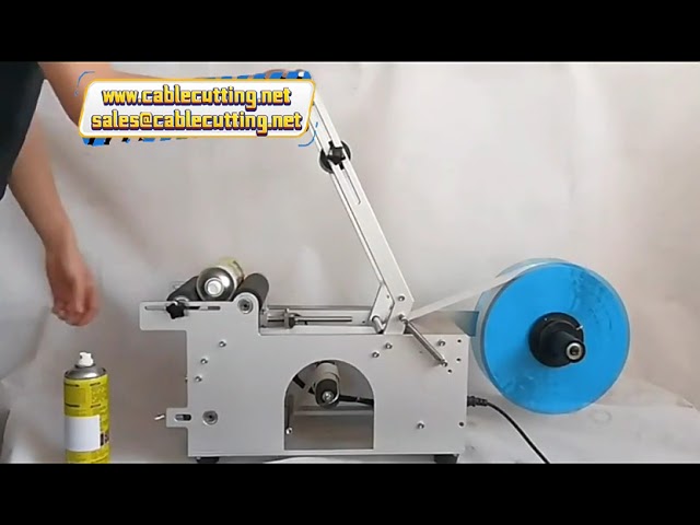 MT 50 Tabletop Manual Round Glass Wine PET Bottle Beer Tin Cans Labeling Sticker Machines with Date