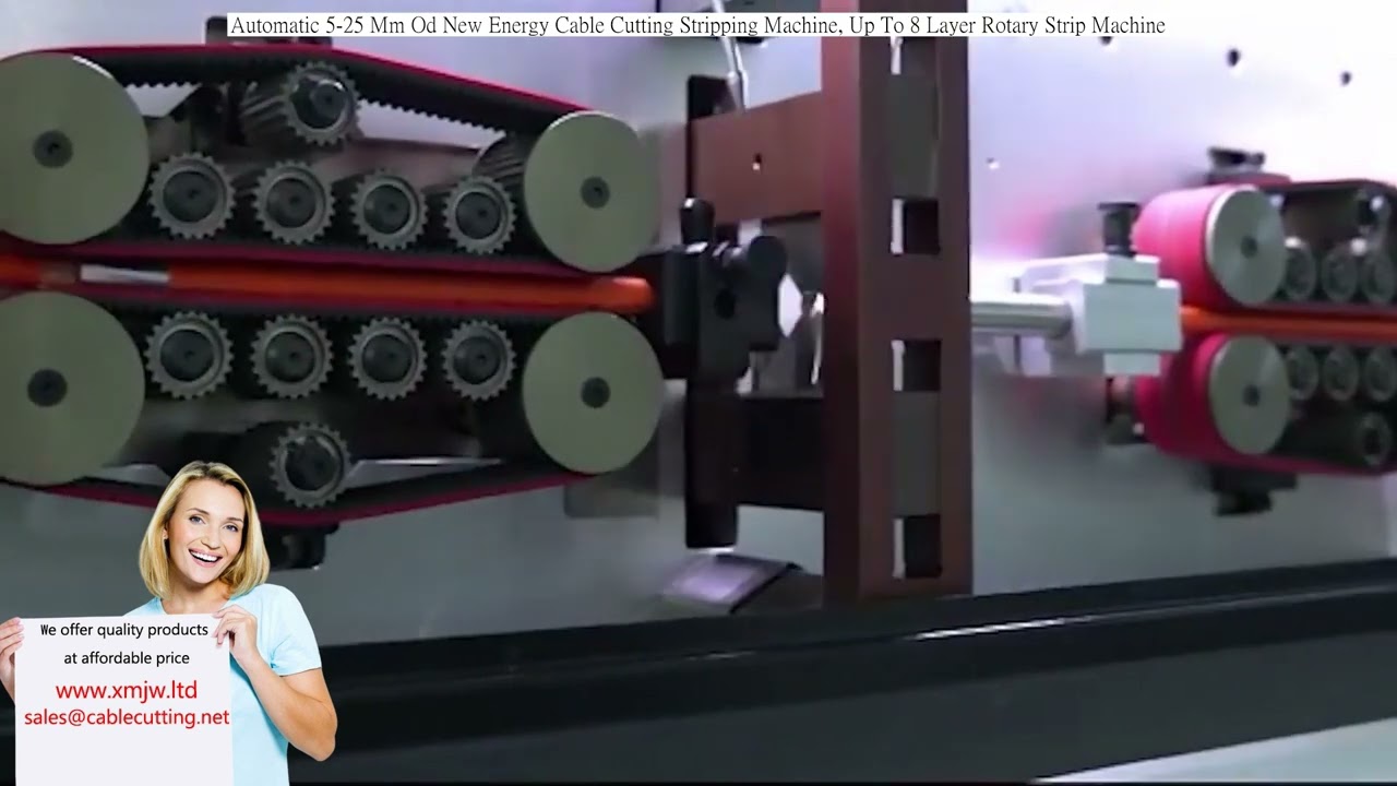 Automatic 5-25 Mm diameter Cable Cutting Stripping Machine, Up To 8 Layer Rotary Strip Machine
